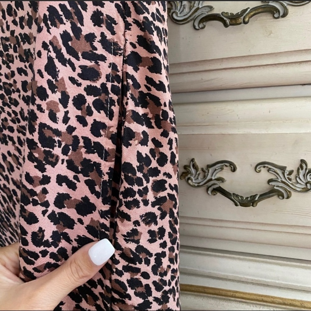 Miami Pink Leopard Print Fray Dress - Picture 3 of 5